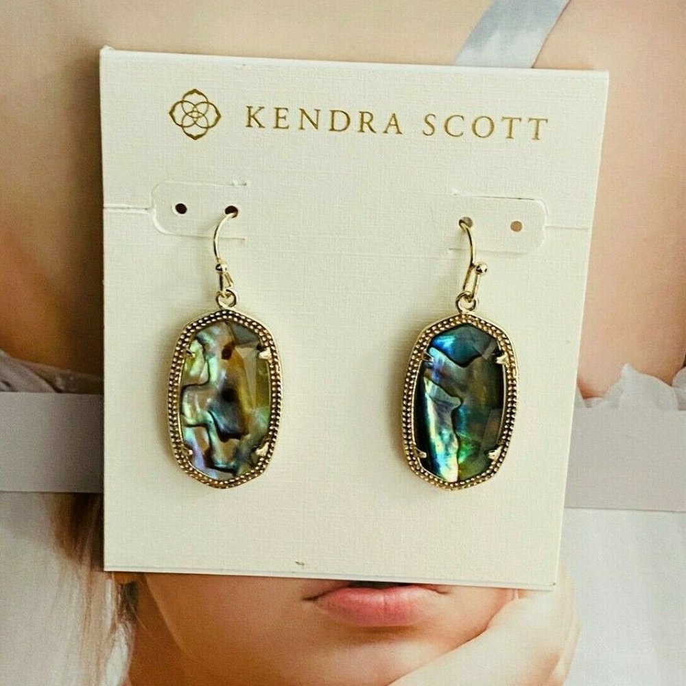 New Kendra Scott Dani Abalone Shell Earrings - Picture 4 of 9